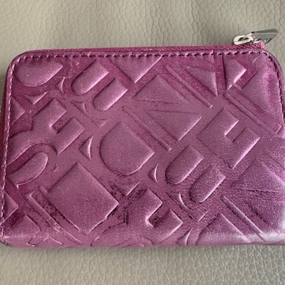 LIEBESKIND Berlin small small wallet embossed metallic burgundy red purple hue - Picture 2 of 16